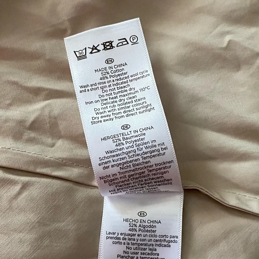 Hobbs Women’s Cream Tyra Fit & Flare Shirt Sleeve Midi Shirt Dress Sz 2 Preppy - Picture 11 of 11